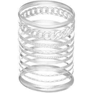 10 Piece Bohemian Indian Chunky Stackable Bangle Bracelet Set for Women